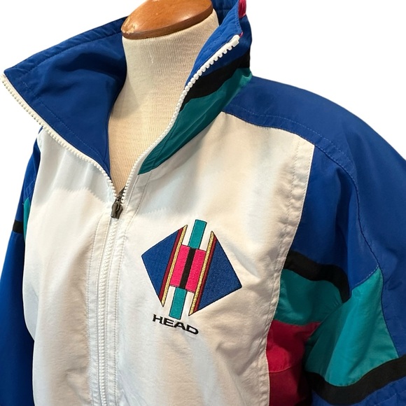 VINTAGE HEAD SKI JACKET 1980s 1990s WINDBREAKER COAT STREETWEAR - Picture 6 of 12